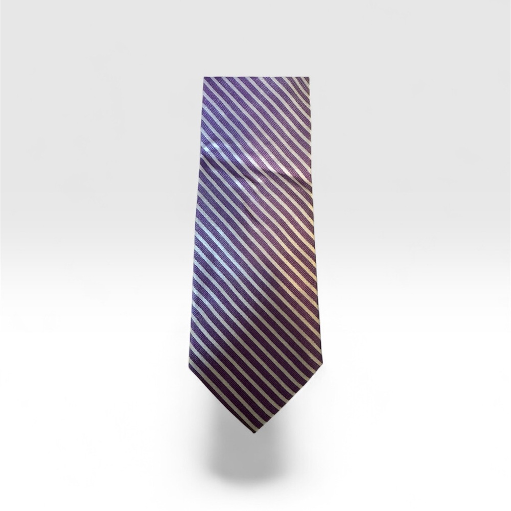Roundtree & Yorke Diagonal Purple Tie